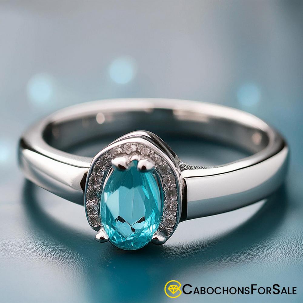 Aquamarine stone ring