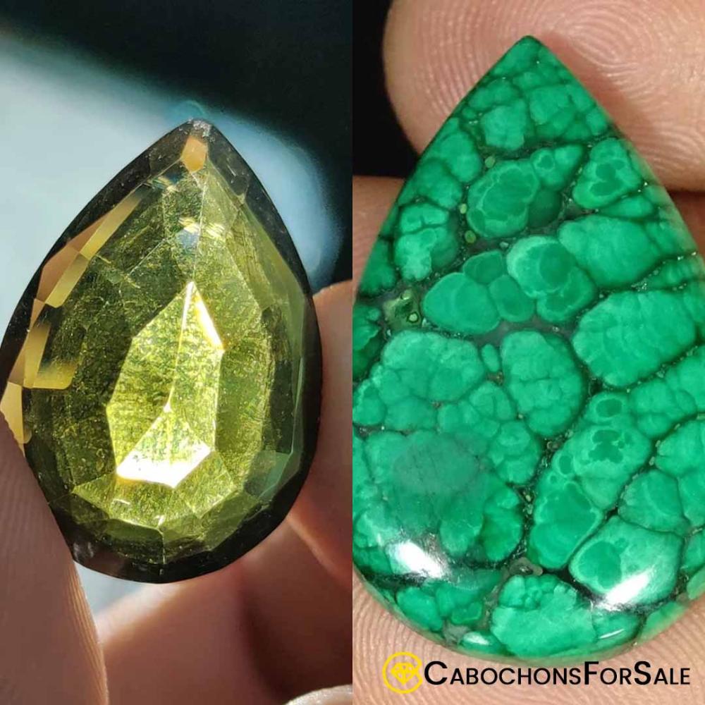 moldavite-vs-malachite-gemstone