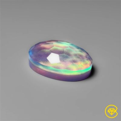 Honeycomb Cut Aurora Opal Doublet