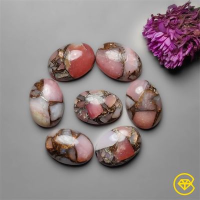 14X10 mm Pink Opal Mosaic Mohave Turquoise Calibrated Lot
