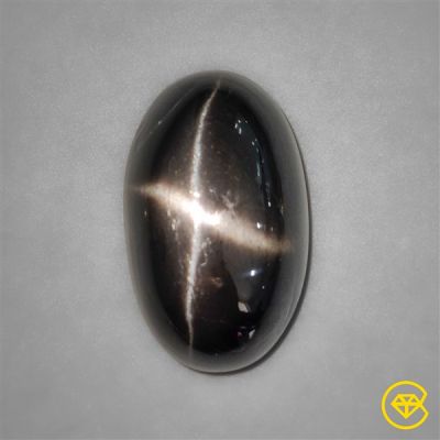 Large High Dome Black Star Diopside