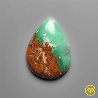 Bi-Color Chrysoprase Cabochon