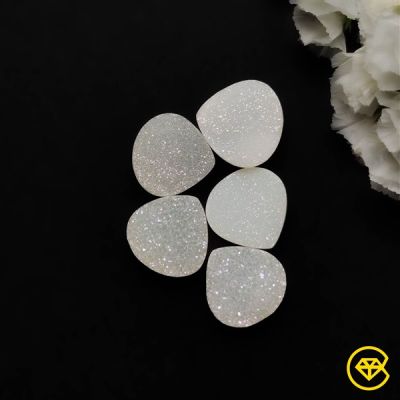 12X12 mm Pearlshine Druzy Calibrated Lot