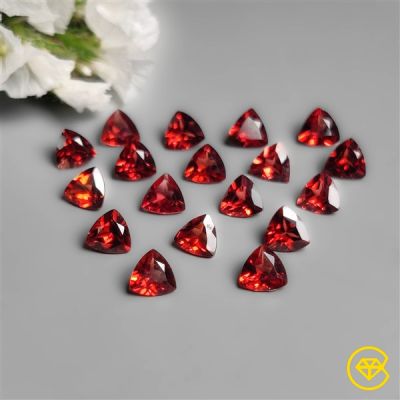 3X3 mm Faceted AAA Mozambique Garnet Small Trillions Calibrated Lot