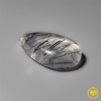 Black Tourmalinated Quartz Cabochon