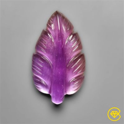 Mother Of Pearl With Amethyst Leaf Carving Doublet