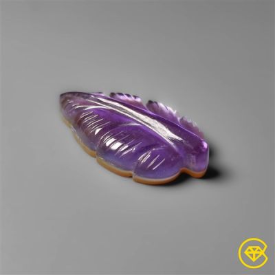Mother Of Pearl With Amethyst Leaf Carving Doublet