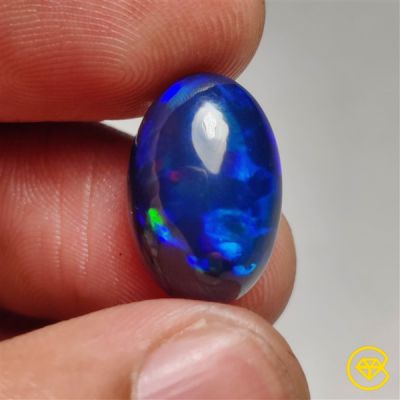 Ethiopian Black Opal Cabochon Rare Blue Sheen