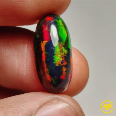 Ethiopian Black Opal Cabochon