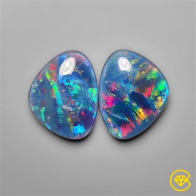 Australian Opal Doublet Pair (backed)