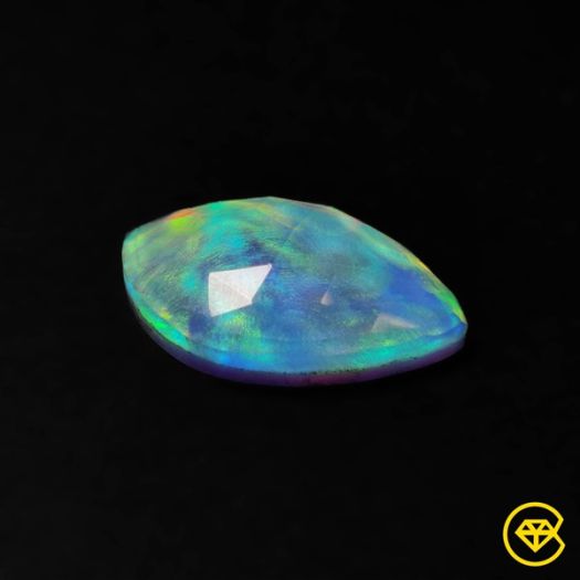 Rose Cut Aurora Opal Doublet