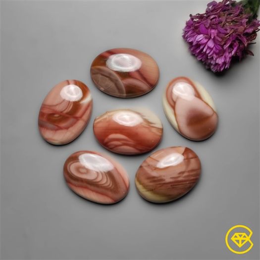 18X13 mm Pink Imperial Jasper Calibrated Cabochons Calibrated Lot
