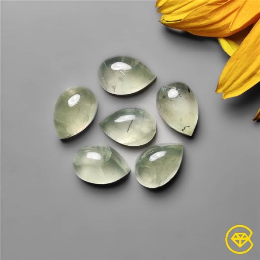 12X8 mm Prehnite Calibrated Cabochons Calibrated Lot