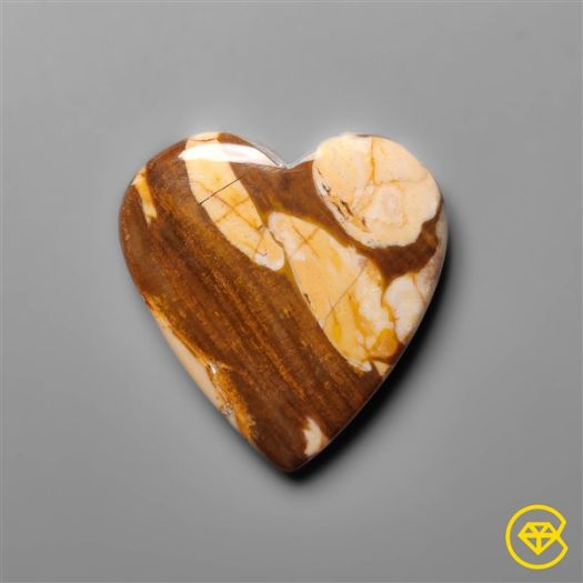 Peanut Wood Jasper Heart Carving