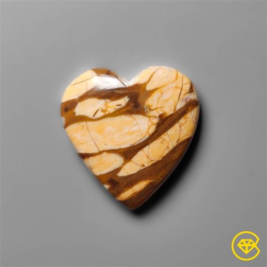 Peanut Wood Jasper Heart Carving