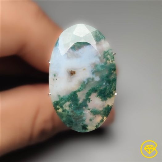 Faceted Moss Agate