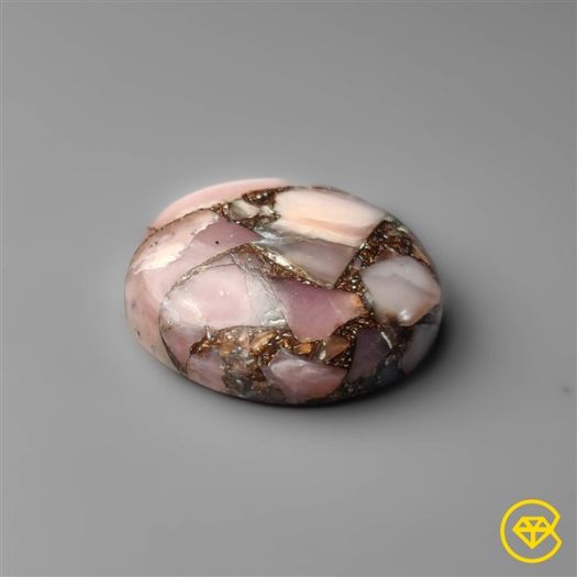 Pink Opal Mosaic Mohave Turquoise Cabochon