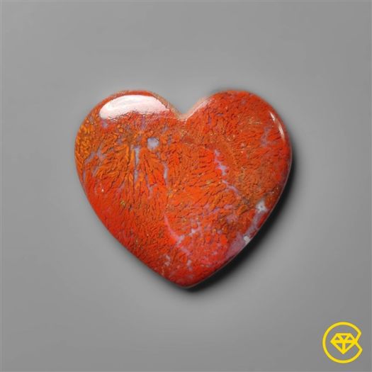 Red Moss Agate Heart Carving