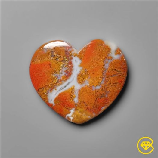 Red Moss Agate Heart Carving