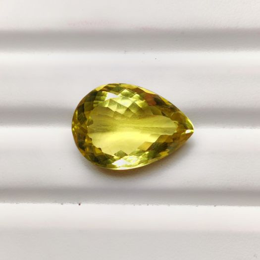 Faceted Large Green Gold Lemon Quartz