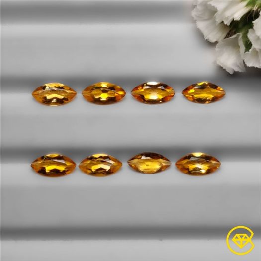 10X5 mm Faceted Citrines Marquish Calibrated Lot