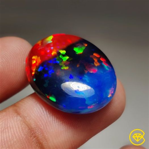 Ethiopian Black Opal Cabochon