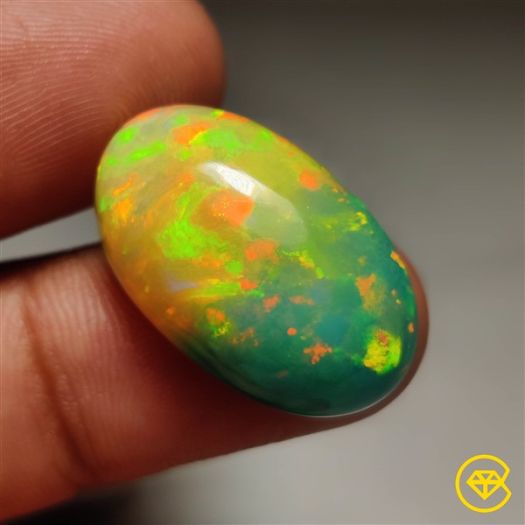 Ethiopian Black Opal Cabochon