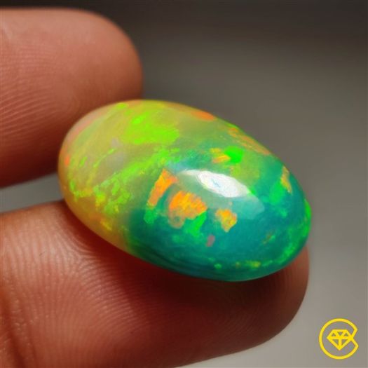 Ethiopian Black Opal Cabochon