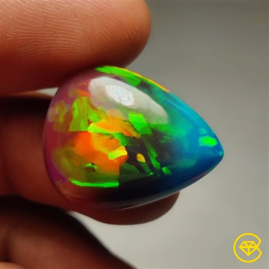 Ethiopian Black Opal Cabochon