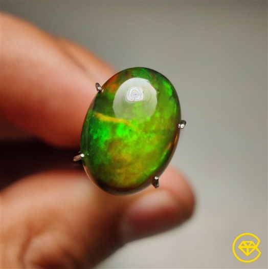 Natural Dark Ethiopian Opal Cabochon