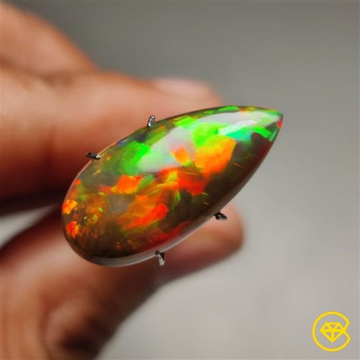 Natural Dark Ethiopian Opal Cabochon