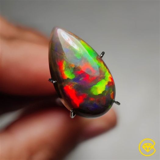 Natural Dark Ethiopian Opal Cabochon