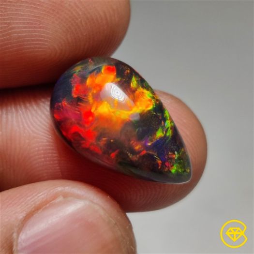 Ethiopian Black Opal Cabochon