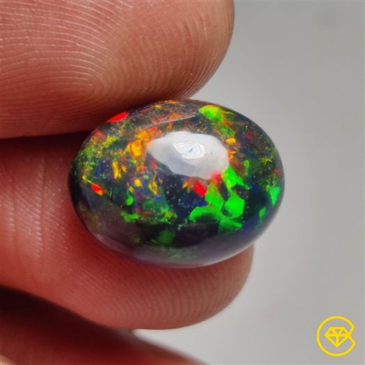 Ethiopian Black Opal Cabochon