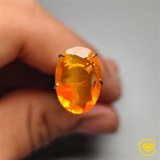 Faceted Mexican Fire Opal