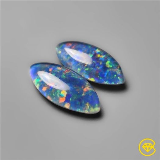Australian Opal Doublet Pair (backed)