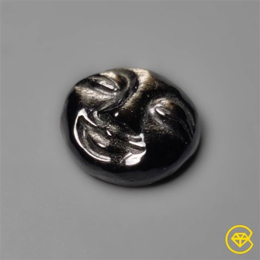 Black Obsidian Moonface Carving