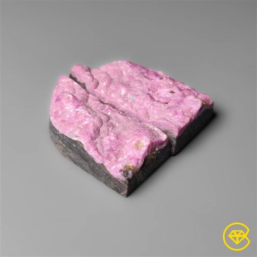 Raw Face Cobalto Calcite Druzy Pair