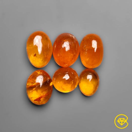 Rare Mandarin Spessartite Garnet Cabochons Lot