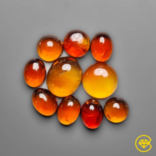 Brandy Citrine Cabochons Lot