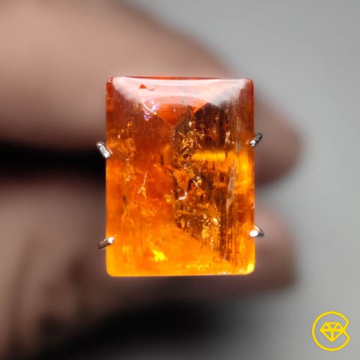 8 Carat Large Imperial Topaz Sugarloaf 12X9X6 mm From Brazil