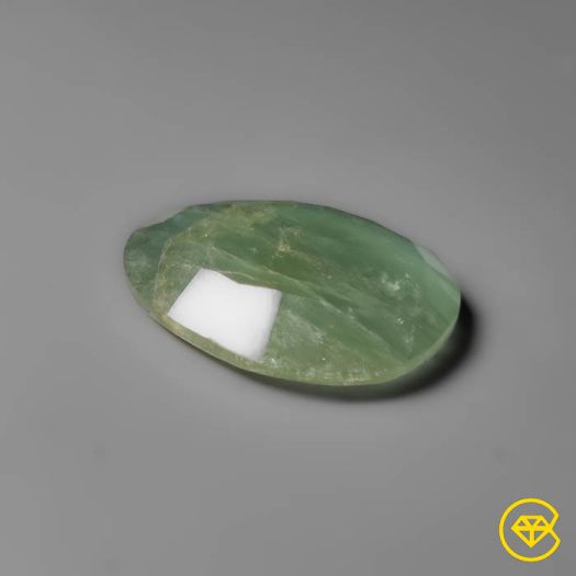 9 Carat Radial Cut Green Sapphire 19X14X5 mm From Sri Lanka