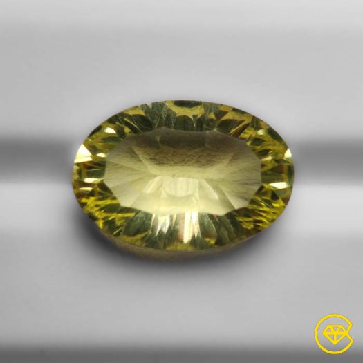 12 ct Concave Cut Green Gold Lemon Quartz 17X12X9 mm From Brazil