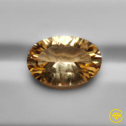 7 ct Concave Cut Faceted Citrine 15X10X7 mm From Brazil