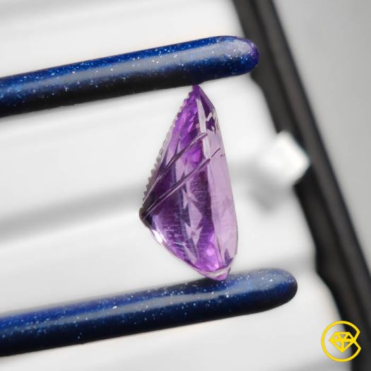 13 ct Handcarved Faceted Braziliian Amethyst 20X13X9 mm From Brazil