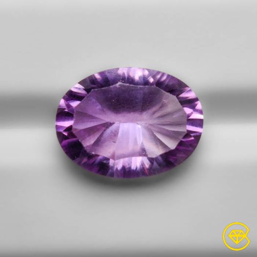 12 ct Concave Cut Faceted Amethyst 18X13X9 mm From Brazil