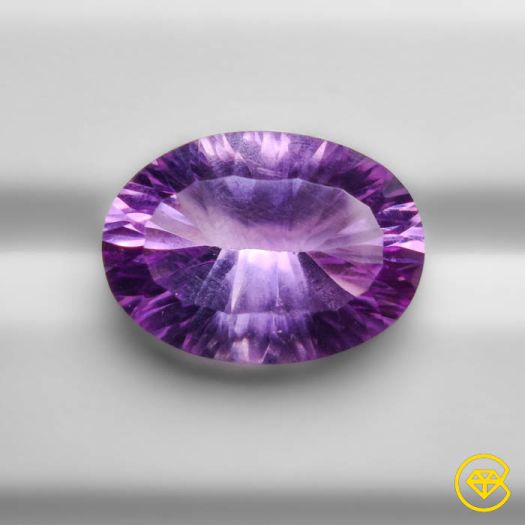 9 ct Concave Cut Faceted Amethyst 15X12X8 mm From Brazil