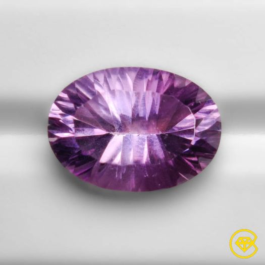 13 ct Concave Cut Faceted Amethyst 18X13X9 mm From Brazil