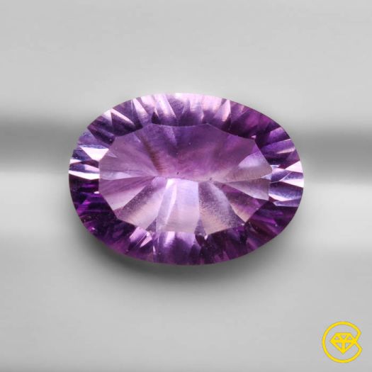 8 ct Concave Cut Faceted Amethyst 15X11X8 mm From Brazil